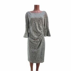 Jessica Howard Lace Dress in Gray